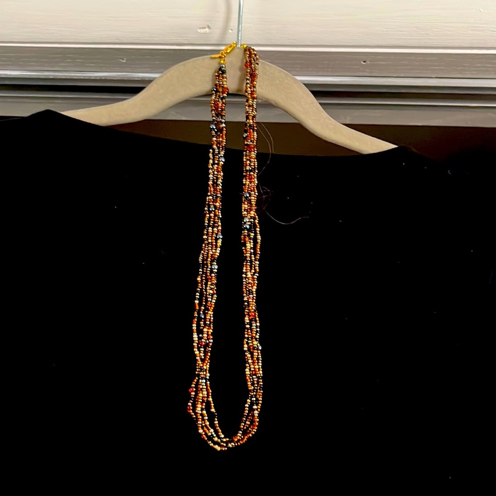 Women’s five strand small bead necklace